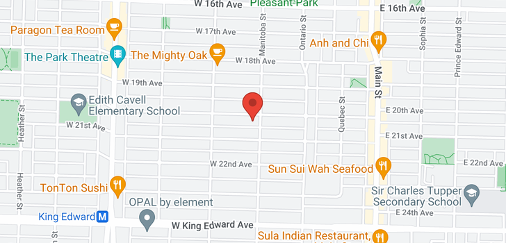 map of 108 W 20TH AVENUE